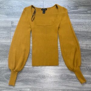 Forever 21 Mustard Long Sleeve Top